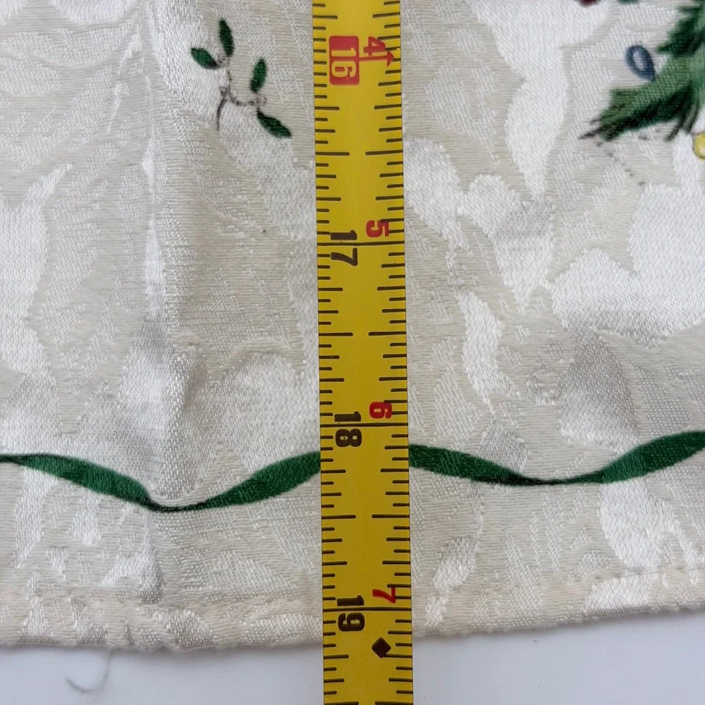 Vintage Spode Christmas Tree Pattern Cloth Napkins Set of 4 Holiday Table Linens